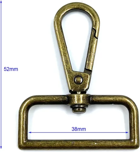 Vista 2 de 10 piezas de 1.5" (38 mm) de diámetro interior anillo D hebilla equipaje hebilla langosta garra giratoria