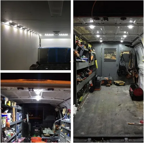 Vista 7 de Speller 12V 40 LEDs Van Interior Luces Blanco LED Lámpara Impermeable con Proyecto LED Lente para LWB Van Barcos Caravanas Remolques Celling Luz