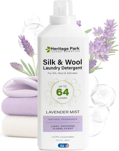 Vista 14 de Heritage Park - Detergente para ropa de seda y lana, sin fragancia, hipoalergénico, pH neutro, probado por dermatólogos, sensible a la piel, sin