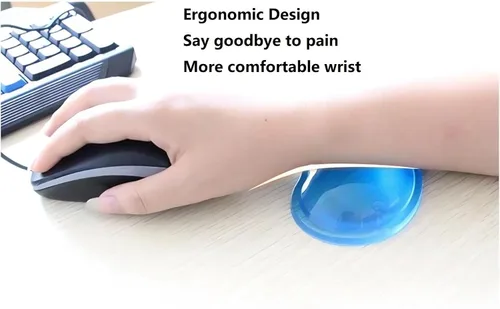 Vista 2 de Reposamuñecas ergonómico de gel para mouse, soporte de muñeca para mouse de computadora para aliviar el dolor en el brazo, almohadilla para muñeca