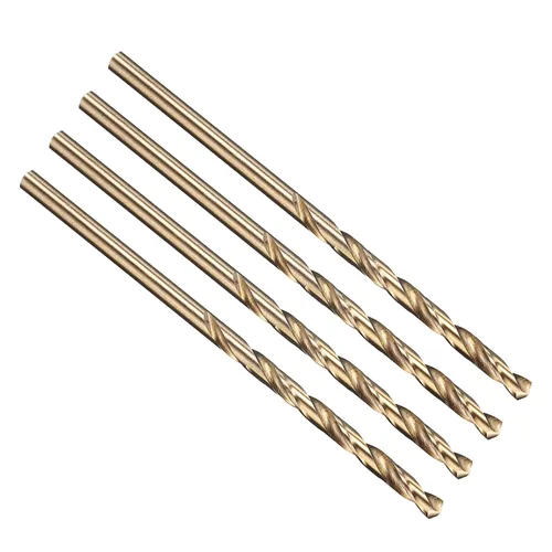 Vista 301 de PATIKIL Broca Jobber de 0.039 in, vástago recto M35 cobalto 5% acero de alta velocidad 135° acabado dorado para metal duro de acero inoxidable - 2