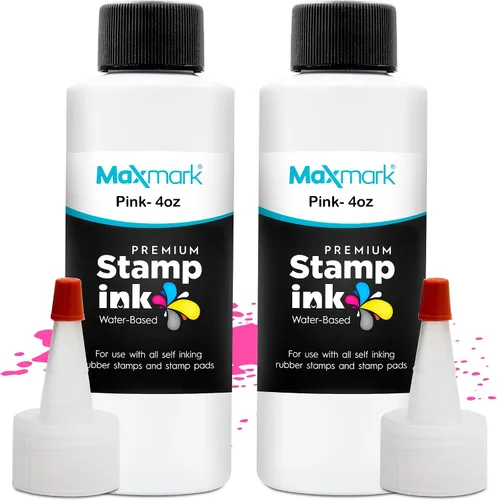 Vista 35 de MaxMark Premium - Tinta de recarga con punta de control en botella para sellos autoentintados, color negro - 1 onza