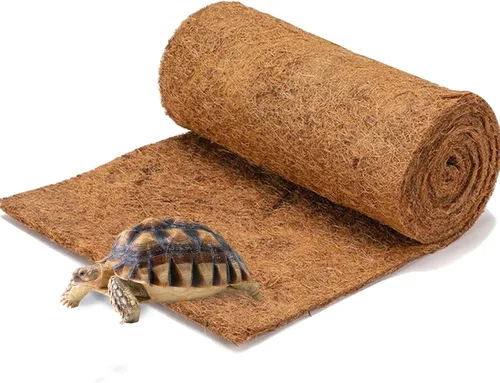 Vista 9 de Hamiledyi Alfombra de reptil de 78.7 x 11.8 pulgadas, sustrato de fibra de coco, gran ropa de cama de serpiente, tapete de rollo de forro de coco