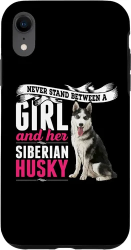 Vista 24 de iPhone 16 Never Stand Between A Girl And Her Siberian Husky Dog Case
