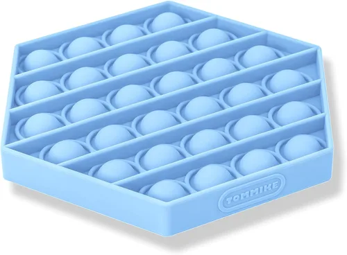 Vista 10 de TOMMIKE Juguete hexagonal de burbujas sensoriales para aliviar la ansiedad y el estrés, necesidades especiales, autismo, aprendizaje, oficina