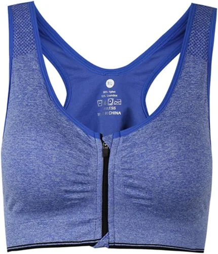 Vista 31 de Brasier deportivo o para yoga con cierre frontal de ganchos y cremallera para mujer