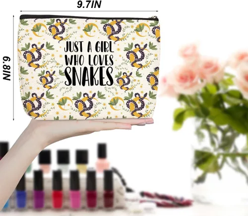 Vista 2 de Funny A Girl Loves Animals Pickles - Bolsa de maquillaje para cosméticos, bolsa de viaje para fiestas de animales, artículos de decoración