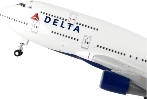 Vista 5 de Daron Skymarks Delta 747 – 400 Avión Modelo de Building Kit con Gear, 1/200-scale