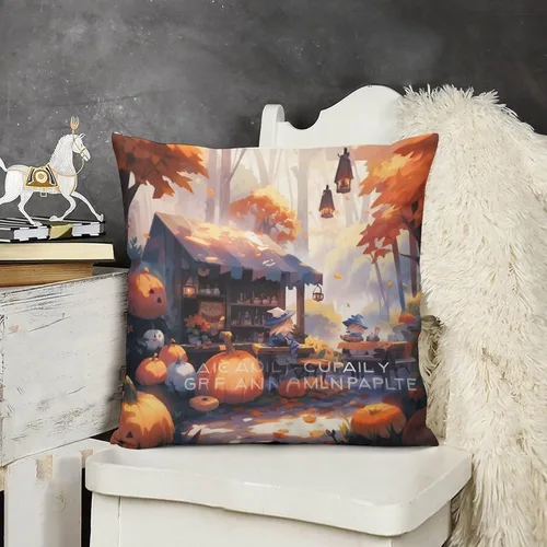 Vista 12 de Fundas de almohada para sofá de 12 x 12 pulgadas, diseño cuadrado de otoño y granja campestre, suave, estampado de doble cara, fundas decorativas