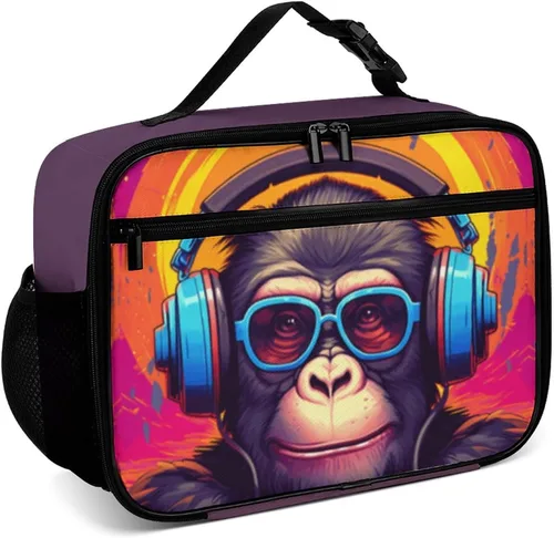 Vista 9 de Linda lonchera reutilizable Corgi con aislamiento, bolsa de almuerzo hielera, lonchera para comida y alimentos, bolsa de mano para mujeres, niños
