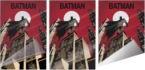 Vista 3 de Batman - Póster de cómic (rascacielos y villanos) (tamaño: 24" x 36") (póster laminado)