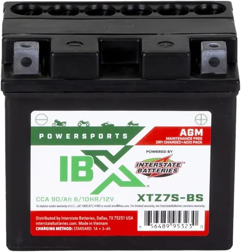 Vista 11 de Baterías interestatales IBX YTZ5S-BS Powersports batería 12V 3.5Ah 50CCA AGM (XTZ5S-BS)