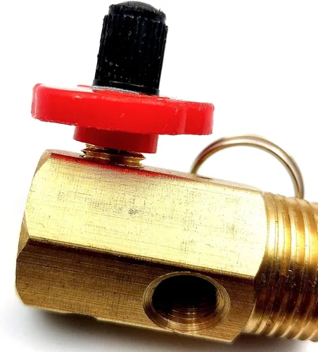 Vista 3 de KIRO&SEEU Herramienta colector de tanque de aire con puerto de llenado, válvula de seguridad de apagado de aluminio y derivación de alivio Tanque