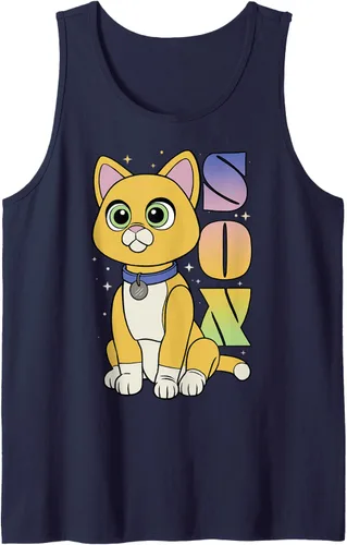 Vista 6 de Disney Pixar Lightyear - Camiseta sin mangas con póster de gato estrellado, Negro, S