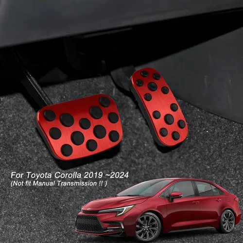 Vista 4 de CKE Compatible con Toyota Corolla 2026 2025 2024 2023 2022 2021 2020 2019 Accesorios Fundas Antideslizantes Deportivas para Pedal de Auto Freno