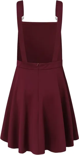 Vista 3 de YOINS Vestidos tipo pinafore para mujer, con tirantes ajustables, plisados, minifalda con tirantes