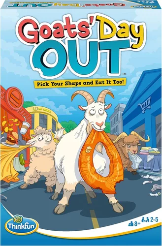 Vista 5 de ThinkFun Goats' Day Out: Un divertido juego de mesa con temática de cabra caótica adictiva