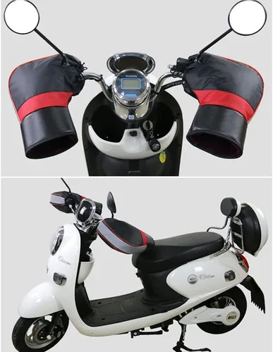 Vista 8 de Mangueras universales para manillar de motocicleta, compatibles con invierno, calentadores de manos para motos de nieve, guantes protectores