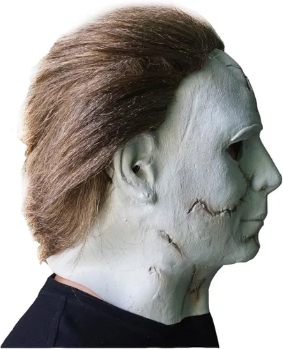 Vista 6 de Máscara de Michael Myers con peluca para adultos de Halloween