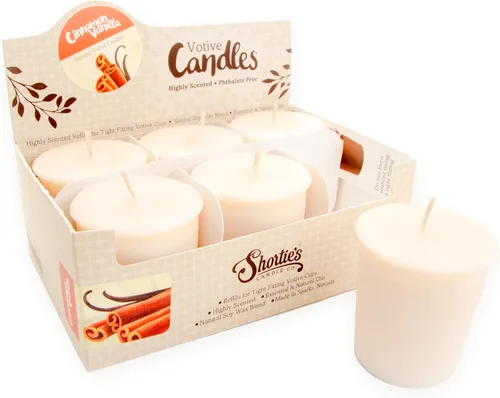 Vista 18 de Apple Harvest - Velas votivas de soja, perfumadas con aceites de fragancia naturales, 6 repuestos de velas votivas naturales beige, colección