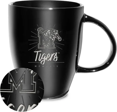 Vista 80 de Rico Industries - Taza de lustre cerámico con grabado láser de la NCAA de 18oz - Café-Té
