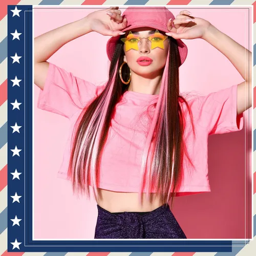Vista 5 de Kathfly Paquete de 60 lentes de sol sin montura en forma de estrella para mujeres y hombres, lentes de pentagrama, lentes transparentes para fiestas
