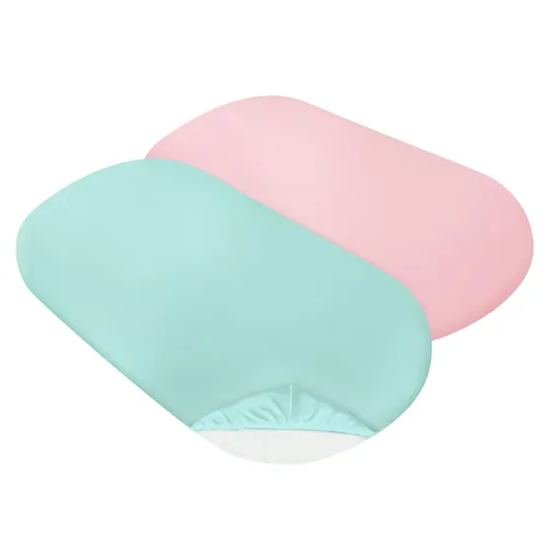 Vista 6 de Juego de sábanas de moisés de 2 piezas, sábanas ajustables de moisés para bebé niña, sábanas universales de microfibra suave para cuna