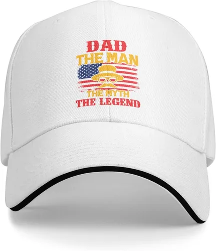 Vista 2 de QIZYOQA Dad The Man The Myth The Legend Baseball Cap for Men Women Adjustable Funny Dad Hat