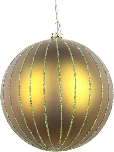 Vista 16 de Vickerman Adorno navideño de bola de avena mate con purpurina de 5 pulgadas. Incluye 4 piezas por bolsa.
