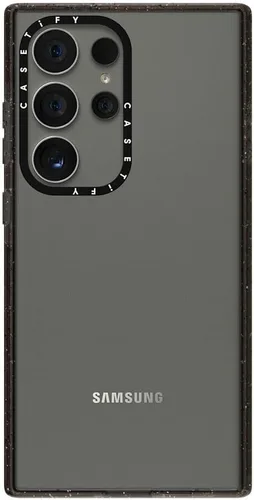 Vista 38 de CASETiFY Funda de impacto para Galaxy S22+ - Adhesivo Aries Moross, color negro transparente
