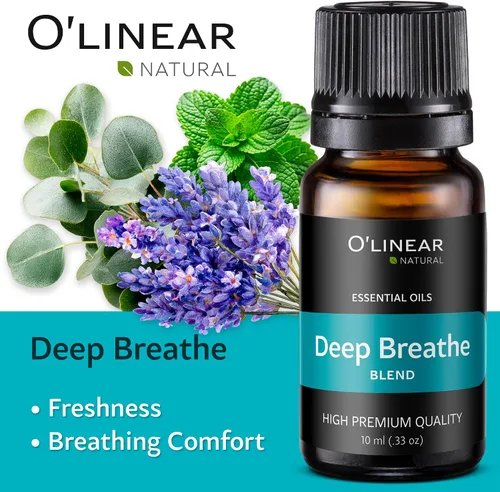 Vista 4 de O'linear Juego de 6 mezclas de aceites esenciales, perfecto para humidificadores y difusores, difusor de aromaterapia, aceites esenciales para uso