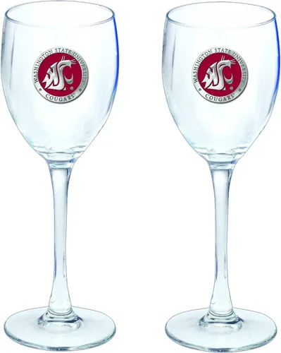 Vista 36 de Heritage Pewter Copas de vidrio de Arkansas, juego de 2, copas de vino de copa de 12 onzas, vidrio de peltre elaborado por expertos