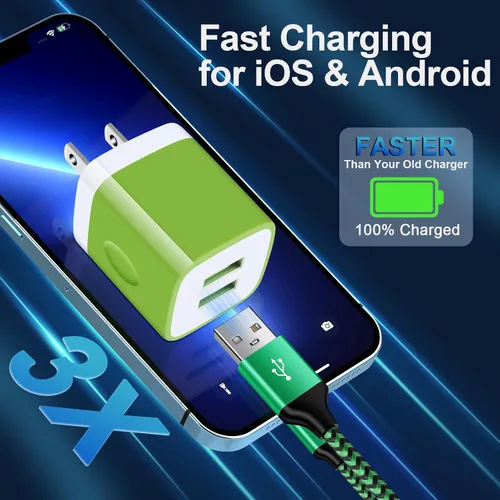 Vista 4 de Cargador de pared USB, salida USB, adaptador de enchufe USB doble, bloque de carga rápida, bloque de alimentación USB, enchufe USB, caja de carga