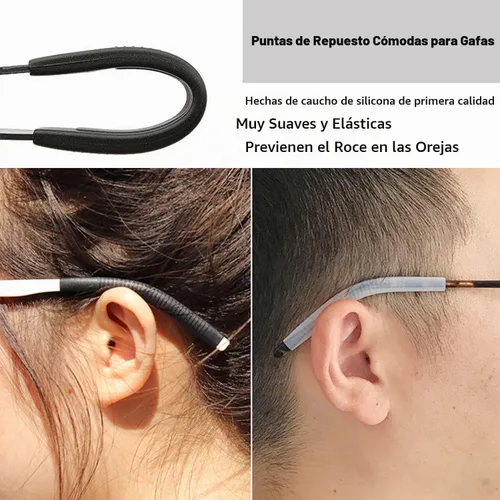 Vista 6 de KECHIO Puntas de extremo de gafas Gafas de silicona Gafas de ojo puntas de templo Gafas elásticas antideslizantes