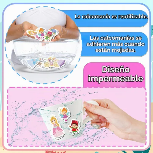 Vista 8 de iGetooy Libros de calcomanías reutilizables para niños pequeños de 1 a 3 años, calcomanías para niños de 2 a 4 años, calcomanías de princesa Cuento