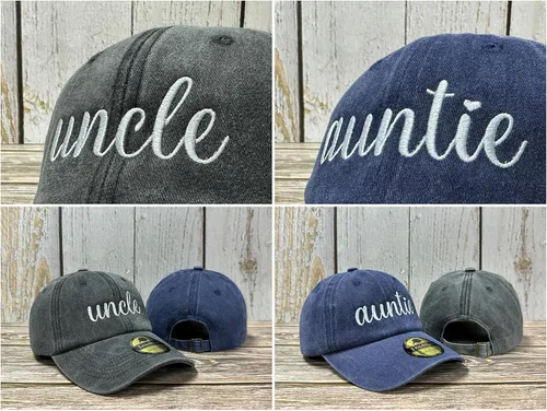 Vista 10 de Sombreros bordados para tío tía, abuelo, abuela, mamá, mini