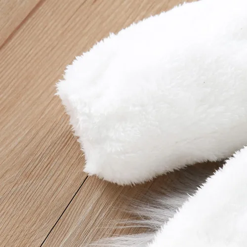 Vista 6 de Huaai Disfraz de Halloween para bebés, niños y niñas, enterizo de animales para bebé, niña y niño recién nacido (blanco, 9-12 meses)