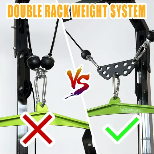 Vista 4 de Barra de Dominadas LAT de Agarre Múltiple para Gimnasio en Casa, Placa Separadora Accesorios de Dominadas LAT para Sistema de Poleas Máquina