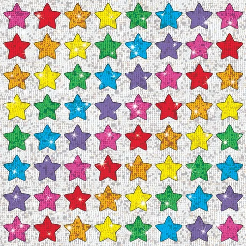 Vista 7 de Pegatinas de estrellas brillantes Trend Enterprises – 1/4 a 1/2 pulgadas – juego de 1300 – rojo, azul, oro, plata
