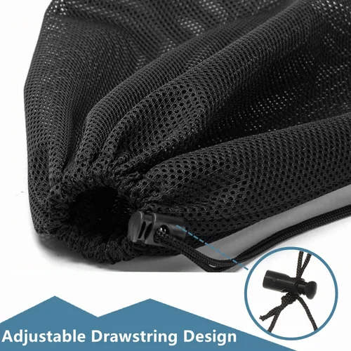 Vista 4 de Paquete de 2 bolsas protectoras de malla de nailon negro moderno, 18 x 18 pulgadas, bolsa de barrera de bomba