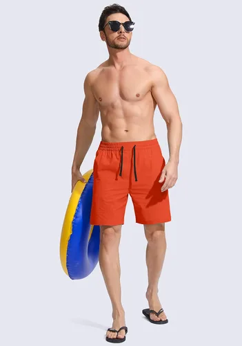 Vista 5 de G Gradual Men's Swim Trunks Quick Dry Bathing Suit Beach Board Shorts for Men with Zipper Pockets and Mesh Lining