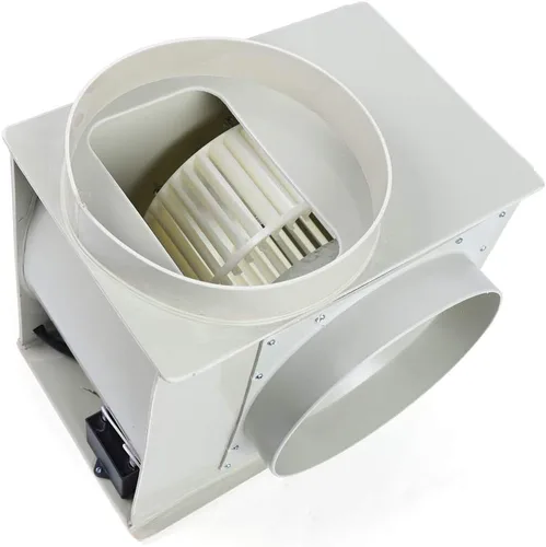 Vista 4 de Kaibrite Extractor centrífugo de 10 pulgadas, ventilador centrífugo de grado comercial 1354CFM, ventilador de ventilación, ventilador de laboratorio