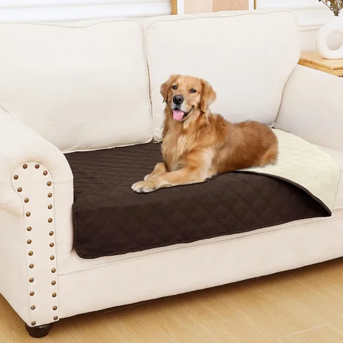 Vista 176 de Smiry Funda Impermeable para Cama de Perro Manta para Mascotas, Manta Suave y Lavable para Perros para Muebles Cama Sofá Sofá Reversible, a Cuadros