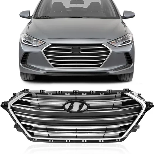 Vista 10 de PIT66 Conjunto de parrilla delantera cromada compatible con Sonata 2011 2012 2013 HY1200154 863503S100