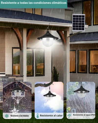 Vista 7 de AEQ - Luz solar de cobertizo para interiores y exteriores, 3000 lm, luces solares disponibles durante el día con control remoto, doble sensor