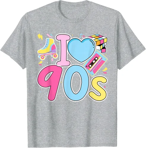 Vista 59 de I Love 90's Retro Style Nostalgia Vibe Funny 1990's Party T-Shirt Negro