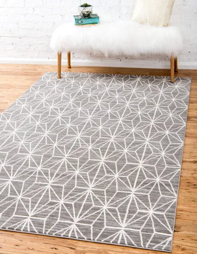 Vista 13 de Unique Loom Uptown Collection by Jill Zarin Collection - Alfombra geométrica moderna azul (1' 8 x 1' 8)