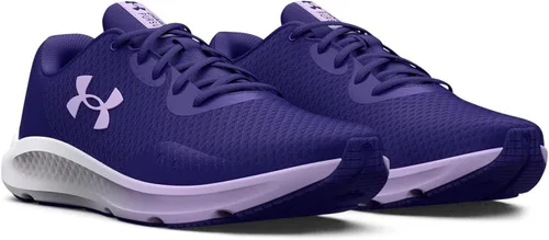 Vista 5 de Under Armour Charged Pursuit 3 - Tenis de correr para mujer, Negro