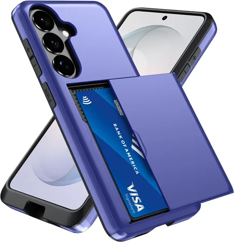 Vista 82 de Qinmay Funda compatible con iPhone 7 Plus/8 Plus con tarjetero, doble capa a prueba de golpes, funda protectora resistente con ranura oculta Negro