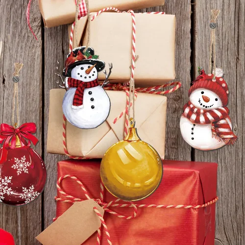 Vista 5 de Horaldaily 36 adornos colgantes de madera para fiestas de Navidad, gnomo, muñeco de nieve, camión, decoración colgante para Navidad, Navidad